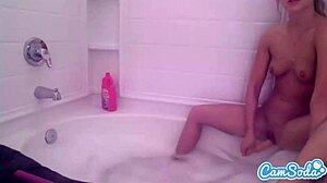 Zoey Taylor sexy blonde in the tub masturbating with toys