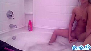 Zoey Taylor sexy blonde in the tub masturbating with toys