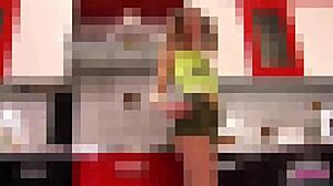 skinny petite teen teases with new jeans