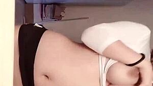 This asian amateur is masturbating in a private session