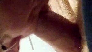 blonde gives johnny an amazing blowjob, sucking his cock deep