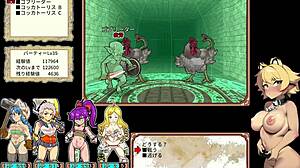 Four Bitches Explore Dungeon in Hentai Game Part 1