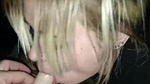 that sexy girl is sucking dick behind the truck in the city 😏