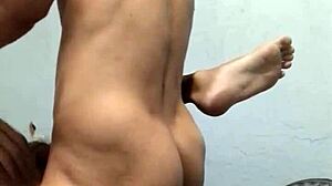 Favorite hung twink gets bareback blowjob