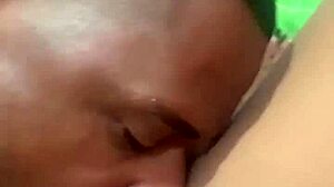 that latina teen is taking cum from the black guy's cock right now