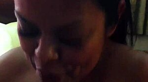 Raw homemade blowjob with Latina in hotel room.