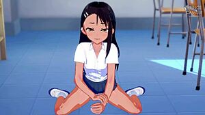 Nagatoro jerks you off and gives passionate blowjob after school