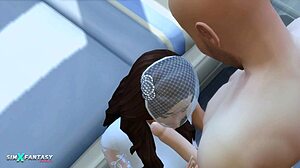 I'm so excited watching Liberty Lee as the bride in Sims 4 getting her cumshot.