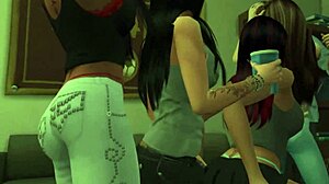 Pornstars throw a wild college party in Sims 4
