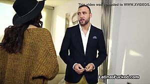 Braless Latina Earns Free Rent By Bending Over