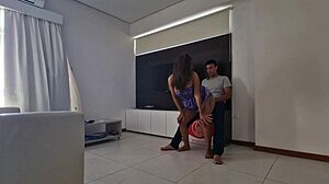 the sexy latina prostitute is sucking a big dick in this homemade video