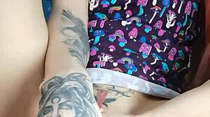 Nastya fox fucks herself with dildo and clips clit and nipples