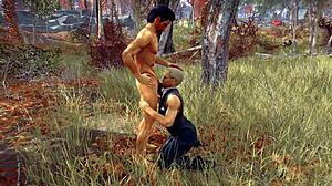 Stan and Jonathan Get Naughty with Blowjobs in Forest