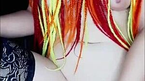 Chatting with a friend through video call