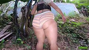 Wanessa Boyer Climbs in the Forest with Shorts Tucked In