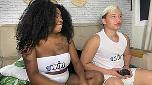 I lost the bet to my naughty neighbor and she sat on my dick without condom.