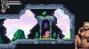 Training a submissive angel in hentai game action.