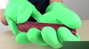 Handjob With Latex Gloves Asian Japanese Fetish Close Up