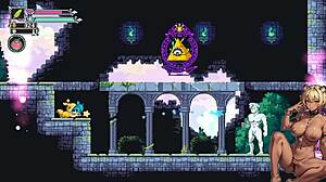 Training a submissive angel in hentai game action.