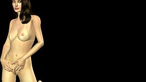 watch this beautiful girl strike sexy poses in our 3d cartoon?