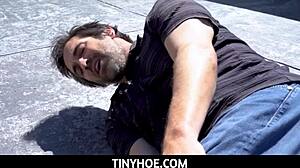 tinyhoe maya woulfe squirts for neighbor donnie rock