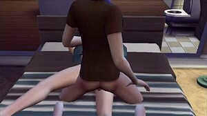 Bitch fucking her stepbrother in The Sims 4 hentai style.