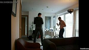 Exciting gay foot kickboxing match