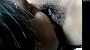 sucking on mommy's wet pussy in stockings 😏 homemade fun