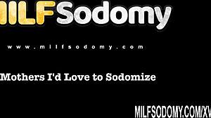 Sexy milf Simone Style takes young big cock in tight asshole.