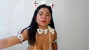Look at that beautiful latina with big ass in sexy lingerie