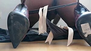 Masturbating In Pink Heels With Intense Mexican Passion And Shoe Fetish