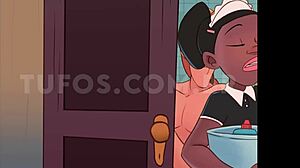 maid gets her big ass fucked hard in casual anal romp