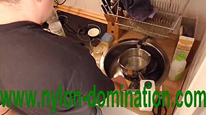 nylon domina trains housewife with spitting humiliation