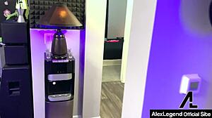 alix lynx gets a creampie from alex legend while wearing tight leggings