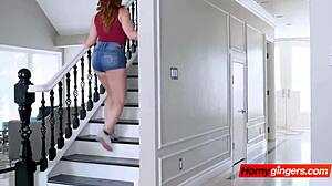 Ginger Edyn Blair Loses Green Lingerie Seductively