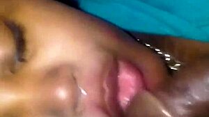 caught my ebony teen jerking off and gave sloppy help