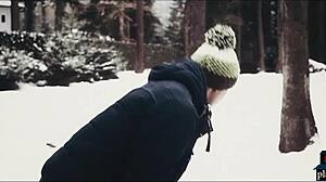 Hot Couple Bangs After Snow Play