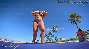 Hey, what would you do seeing me slutty in a micro bikini at the beach?