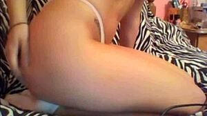 College Girl Performs Striptease On Camera