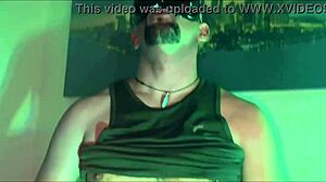 Gay threesome party with halloween mischief