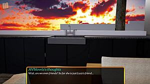 Redhead plays game in my new family