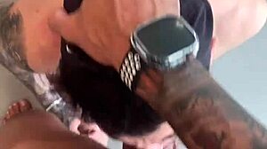 Let's fuck in the kitchen with that big cock.