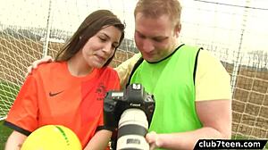 Teen Footballer Fucks Photographer Outdoors