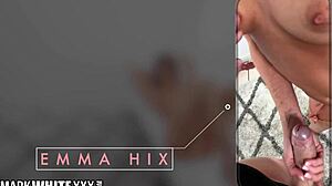 emma hix receives a double creampie in split pov