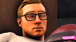 d va gets blowjob and ass play from fuckbuddies