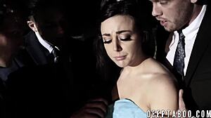 Hung perverts take one cute teen 18+ for a gangbang session with blowjob and banging 😈