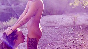 Catalan Girls Kissing and Having Lesbian Sex Outdoors