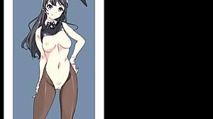 sakurajima mai bunny girl senpai in wild rule 34 anime compilation