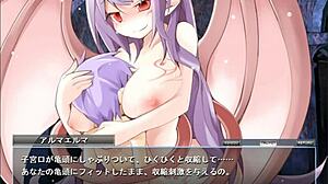 Aruma Eruma shows her big tits in this monster game.