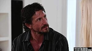 Blonde religious teen bends over for rough doggystyle pounding by lustful desire